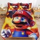 thumbnail image 1 of Super Mario 3-Piece Comforter Set for Bedroom Super Mario Bedding Set for Kids Adults Soft Microfiber Duvet Cover Set with Zipper Closure, 1 of 5