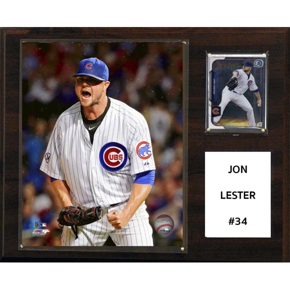 Placa C&I Collectables MLB Chicago Cubs Jon Lester 30x38 cm