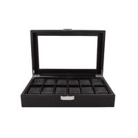 Mundo Online - Caja Estuche Organizador De 12 Relojes Bordado Elegante