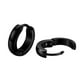 thumbnail image 2 of 316L Acero Inoxidable Hombres Mujeres Pendientes De Aro Huggie Clip De Oreja Piercing Negro, 2 of 3