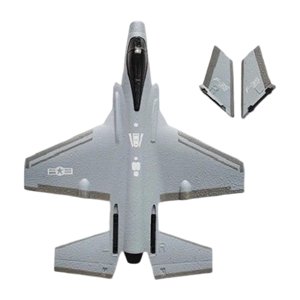 Bothyi - 2.4G 4Ch Rc Avión De Ala Fija Avión De Espuma Epp Para Niños F35 Gris