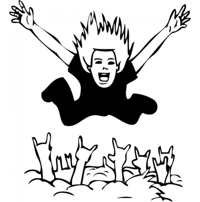 Rienda Libre Graphics - Decomural Crowd Surf Rock Star Ws-17820