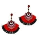 thumbnail image 4 of 2 piezas de pendientes colgantes con borlas, elegantes pendientes de diamantes de imitación para mujeres y niñas Rojo, 4 of 5
