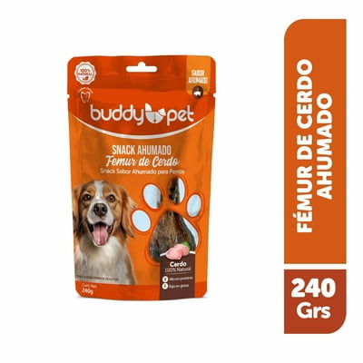 Snack Perro Adulto Ahumado Femur De Cerdo Doypack 1 Un Buddy Pet
