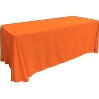 Mantel La Linen, Popelina De Poliéster, 90 X 132 Cm, Color Naranja