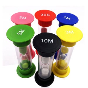 Magideal - Reloj De Arena Decorativo De 6X1 Minuto/2 Minutos/3 Minutos//10 Minutos/30 S, Temporizador De Arena Para Estudio, Habitación De Niños Y