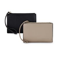 Carven Paris - Pack 2 Billeteras De Mujer Adara Negro Y Beige