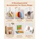 thumbnail image 5 of Baby Play Gym Macabaka de madera con tapete de juego y juguetes Tummy Time, 5 of 8