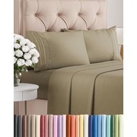 Juego De Sábanas Cgk Unlimited, Tamaño King, Caqui, 4 Piezas