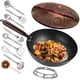 thumbnail image 1 of Wok Leidawn de acero al carbono 12.8 con tapa, juego de 11 piezas, 1 of 7