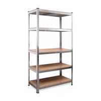 Genérico - Repisa Metálica Armable Mecano 180X90X40Cm 350Kg Plateado