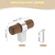 thumbnail image 2 of Uxcell 4 Paquete de Tiradores de Cajón de Madera en Forma de T, 1.57" x 0.71" Tiradores de Gabinete de Madera con Base de Plata y Tornillos para Hogar Cocina Habitación Armario, Nogal Oscuro, 2 of 6