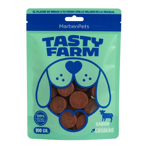 Snack Para Perros Tasty Farm Medallón De Cordero Marben Pets