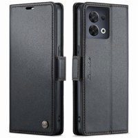 Caseme Tipo Cartera Oppo Reno 8 5G Con Cierre Magnético, Rfid, Tarjetero, Soporte, Carga Inalámbrica