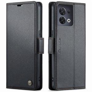 Caseme Tipo Cartera Oppo Reno 8 5G Con Cierre Magnético, Rfid, Tarjetero, Soporte, Carga Inalámbrica