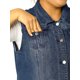 thumbnail image 5 of Agnes Orinda Chaqueta de Chaleco de Mezclilla sin Mangas con Botones Casual para Mujer de Talla Grande 6X Azul, 5 of 6