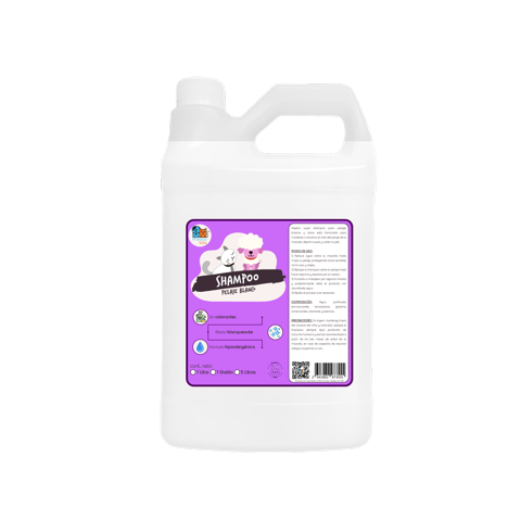 Mascokits - Shampoo Para Pelaje Blanco 1 Galón Perros & Mascotas