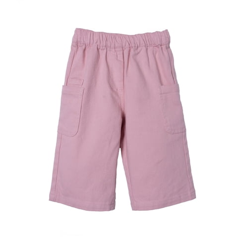 Pillin - Pantalón Bebé Niña Gabardina Cintura Elasticada Rosado