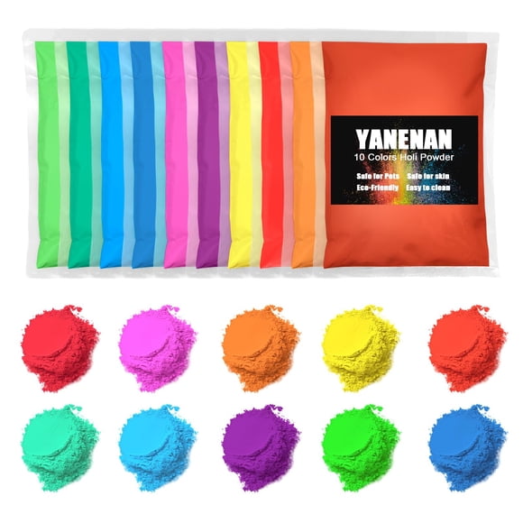 Polvo de colores YANENAN 10 paquetes x 100 g colores variados