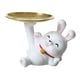 thumbnail image 1 of Bonita Estatua De Conejo Con Bandeja De Almacenamiento De Joyas Para Bar Comedor Decoración Tumbado, 1 of 3