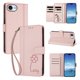 thumbnail image 2 of Funda Cartera Trébol para iPhone 17e/iPhone 16e con Ranuras Tarjetas y Carga Inalámbrica Rosa, 2 of 6