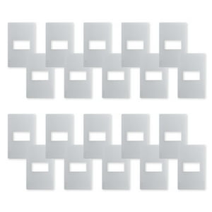 Want - Pack 20 Placas Simple Con Soporte Metálico - Plata