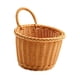 thumbnail image 4 of Cesta de almacenamiento de ratán sintético, organizador de baño, cesta decorativa rústica, práctica, soporte para utensilios de cocina para sala de Marrón oscuro, 4 of 5