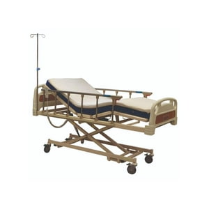 Glomed - Cama Clínica Eléctrico 4 Pos Prem + Colchon 8Cm + Topper Beige