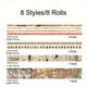 thumbnail image 1 of Decorate Anything with 8 Rolls of High-Quality Washi Tape - Perfect for DIY Crafts, Scrapbooking, and Party Decorations, 1 of 4