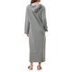 thumbnail image 3 of INSPIRE CHIC Bata con Capucha para Mujer con Cremallera, Manga Larga, Largo Completo, Sudadera, Camisón con Bolsillos, Vestido Suave para Estar en Casa, Talla M, Gris Oscuro-1, 3 of 6