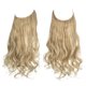 thumbnail image 1 of Xiao Hua Extensiones de Cabello con Alambre de Línea de Pesca invisible, Fibra Sintética Larga Ondulada Rizada, Extensiones de Cabello Estilo Diadema Ajustable, color beige de 22 Pulgadas, 1 Pieza, 1 of 4