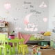 thumbnail image 1 of Pegatinas de pared de elefante, globo aerostático rosa, luna, estrellas grises, para guardería, sala de estar, dormitorio, decoración del hogar., 1 of 5