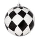 thumbnail image 1 of Adorno navideño Vickerman, bola negra con purpurina blanca, 4 cm, 1 of 3