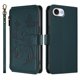 thumbnail image 2 of Funda Cartera Mariposa para [iPhone 17e/iPhone 16e] con Soporte y Cremallera Verde oscuro, 2 of 6