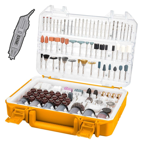 Set 420 piezas Mini Torno Multifuncional Ingco AKMG4208