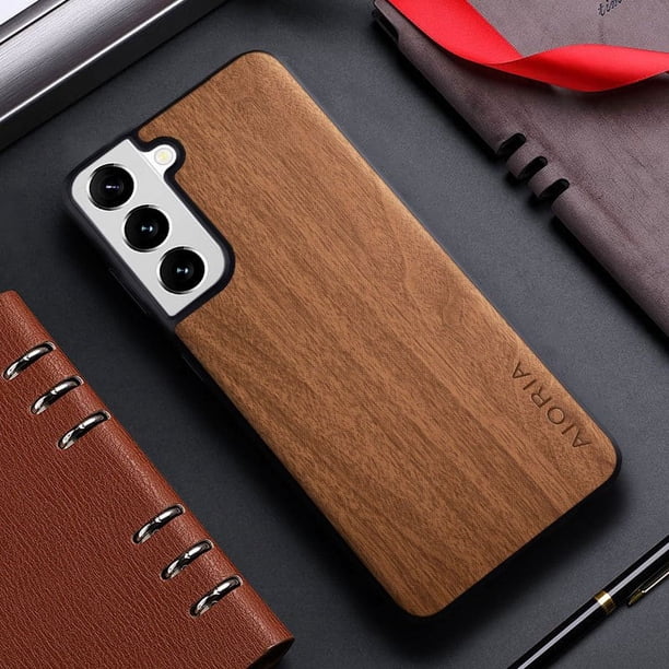 Bamboo Wood Pattern Leather Back Cover For Samsung Galaxy S21 S22 S20 Ultra Plus FE Phone Case