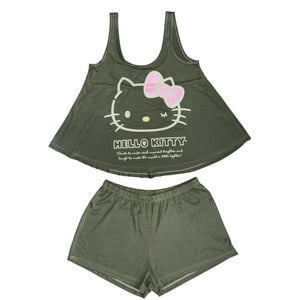 Pijama Mujer Hello Kitty Verde S