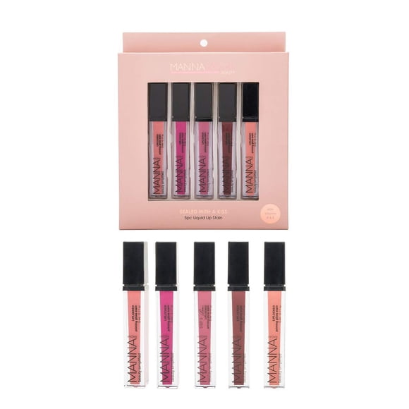 Set de maquillaje Manna Kadar Liplocked Priming Gloss Stains x5
