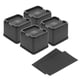 thumbnail image 3 of Elevadores De Cama Para El Hogar, Elevadores De Patas De Silla De 4 Pulgadas Para Muebles De Escritorio, Dormitorio, Negro, 3 of 5