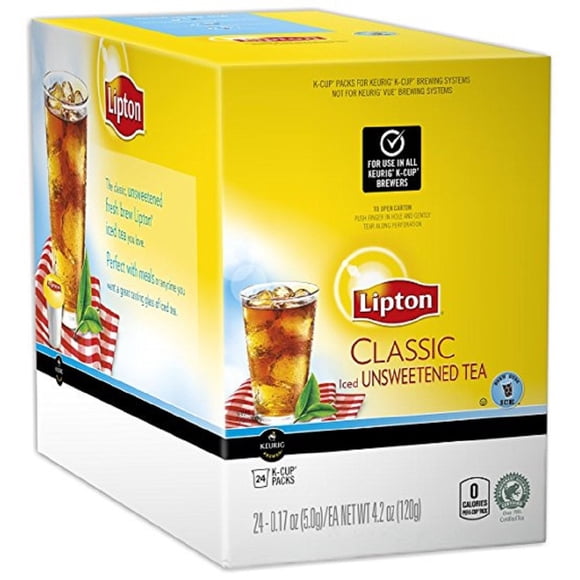 Paquetes K-Cup Tea Lipton Classic sin azúcar de 120 g