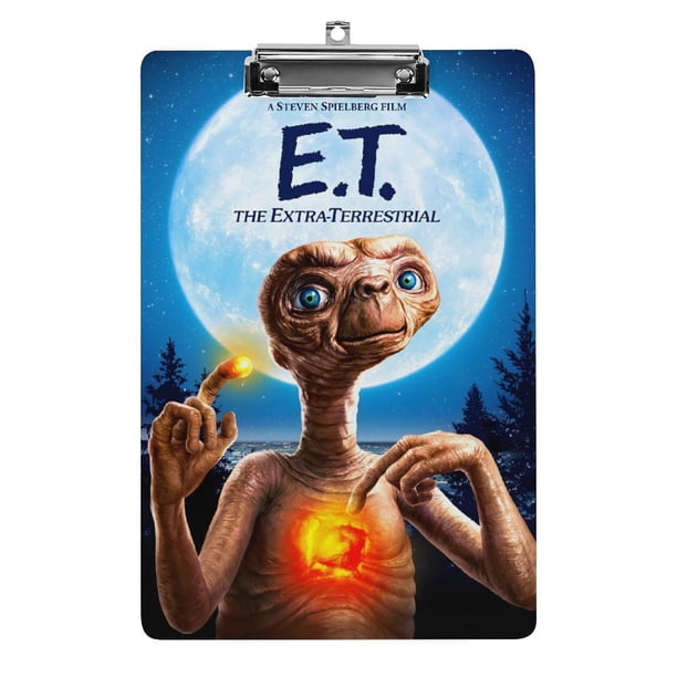 E.T. el Extraterrestre Portapapeles de acrílico A4, tamaño carta estándar, carpeta con clip 31.8x 21.5CM para estudiantes, profesores y oficina