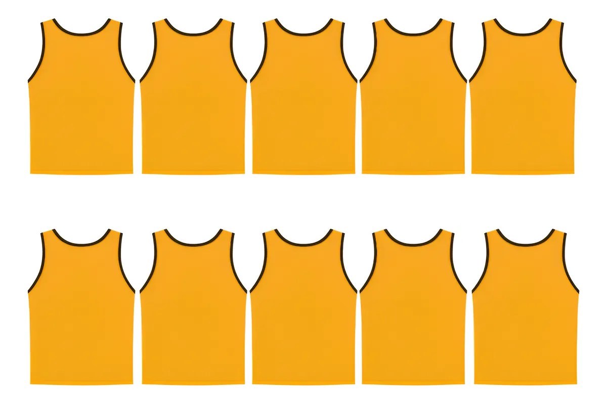 Linea Sport - Pack X10 Chalecos Deportivo De Malla Peto Calado Cerrado Niños