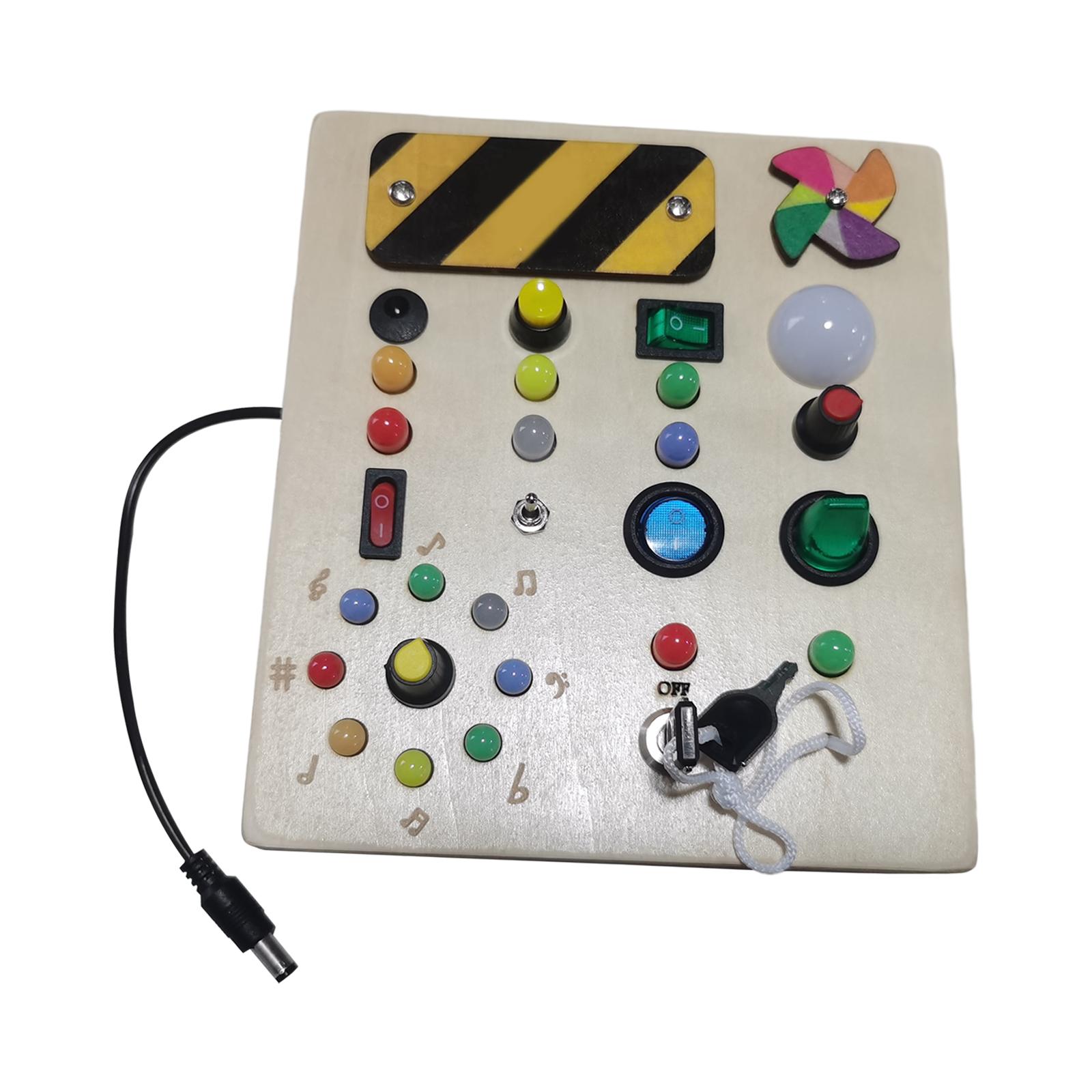 Magideal - Tablero Ocupado Iluminado, Tablero Sensorial, Juguete De Aprendizaje Sensorial, Tablero De Interruptores, Juguete Montessori Para Regalos, Niños, Niña Estilo A