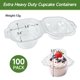 thumbnail image 2 of Dealusy Juego de 100 Contenedores Transparentes Herméticos para Cupcakes, 2 of 6