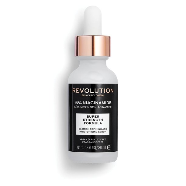 Serum Revolution Skincare con un 15% de niacinamida para eliminar imperfecciones y refinar los poros