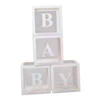 Bothyi - Cajas Para Bebés Con Letras Cajas De Globos Transparentes Para Niñas Sorpresa