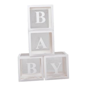 Bothyi - Cajas Para Bebés Con Letras Cajas De Globos Transparentes Para Niñas Sorpresa