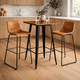 thumbnail image 3 of Mesa Alta Bar Negra Industrial Cubierta Madera 60x60x105, 3 of 6