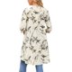 thumbnail image 3 of Blusa casual elegante de mujer INSPIRE CHIC con mangas 3/4, cuello en V, diseño floral asimétrico, suelta y abotonada en color albaricoque, 3 of 5