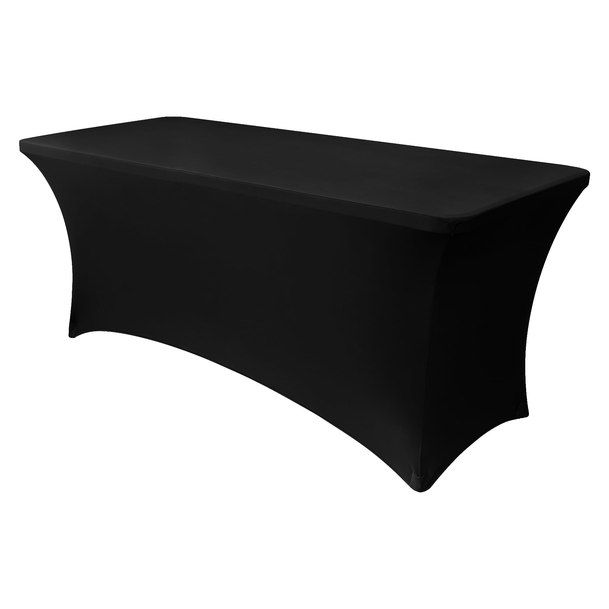 Mantel Obstal Spandex Ajustado De 6 Pies, Rectangular, Negro